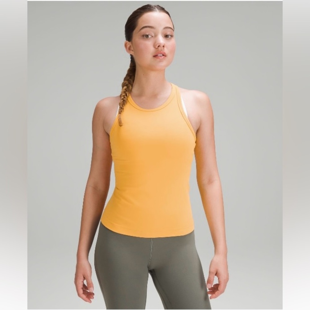 Lululemon Align Waste length Racerback Tank Top Sz 6 mango dream